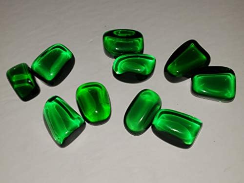 2 יחידות אבן גאיה אובסידיאן ירוק בינוני נפל ומלוטש ריפוי דגימות אבני חן קריסטל מוושינגטון, ארצות הברית