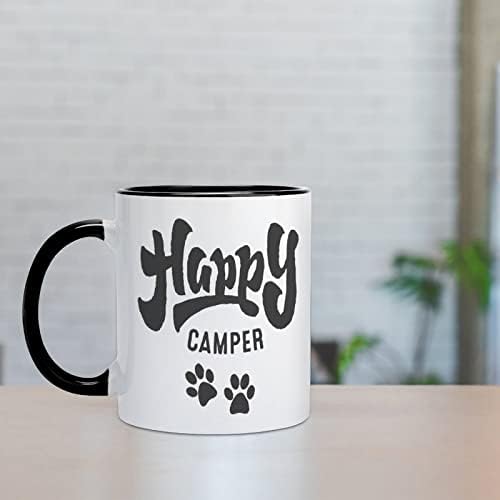 ספל קרמיקה כלב שמח ספל קריאייטיב שחור בתוך כוס קפה קפה ספלי ידית עמידות מתנות ייחודיות
