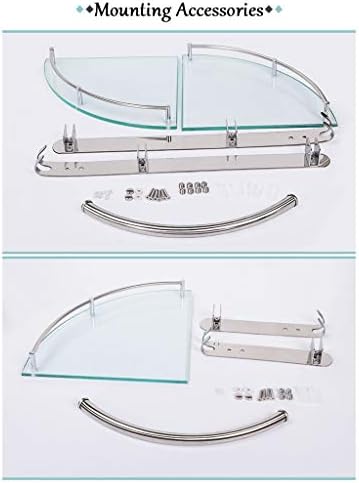 ERDDCBB מדף אמבטיה מדף קיר רכוב על לוח מחיצות מזכוכית מזג לכלי אחסון אמבטיה בסגנון אמבטיה 5 סגנונות