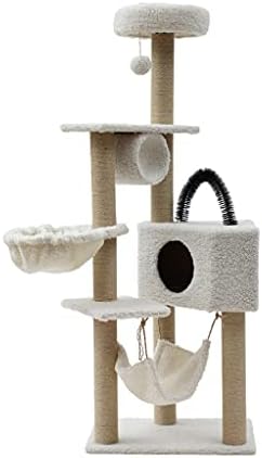 טוטו חתולי מחמד קטיפה דירות רב-רמת חתולי עץ דירה ריהוט עם סיסל-מכוסה מגרד הודעות עבור גורים