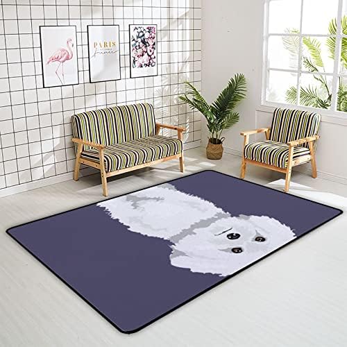 Xollar 80 x 58 בשטיחים גדולים לילדים שטיחים כלבים לבנים משתלת רכה שטיח פליימת לתינוק לחדר שינה