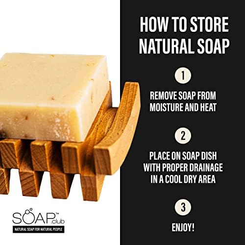 צלחת סבון מעץ לסבון בר - צלחת סבון מתנקזת עצמית למטבח - מחזיק סבון מקלחת נגד שקיות - מארז סבון מעץ