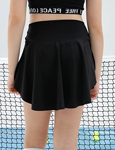 חצאית טניס של בנות סימטואור קפלו עם מכנסיים קצרים מנועים קרוסאובר מותניים גבוהים גולף גולף