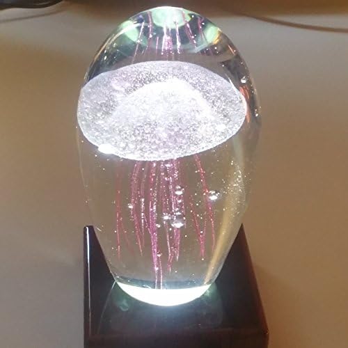 ASENTE 5 LED BASE גימור עץ - בסיס אור לזכוכית, תצוגת קריסטל, מעמד פסלונין, הולוגרמה אמנותית, אורות