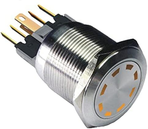 22 ממ רגעי 6V LED רב-נקודה LED IP67 אטום למים מתג לחיצת כפתור מתג כפתור מתג ריבוי נקודה 6 פינים