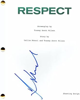 ג'ניפר הדסון חתמה על חתימה כבוד תסריט סרטים - אריתה פרנקלין ביופיקה, נדירה מאוד, זוכה האוסקר