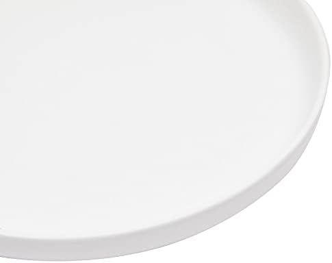 אוקונה מאחזית צלחות ארוחת ערב קרמיקה לבנה סט של 4 מנות כלי אוכל