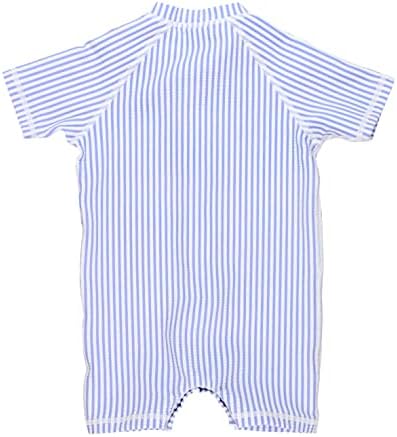 תחתונים מחוספסים תינוק / פעוט ילד בגד ים, חתיכה אחת רוכסן פריחה משמר חליפת קיץ עם 50 + הגנה מפני שמש