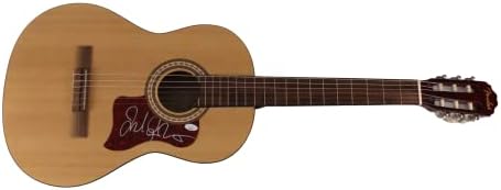 ג'ק ג'ונסון חתם על חתימה בגודל מלא פנדר גיטרה אקוסטית עם אימות JSA - בין חלומות, הלאה ודק, לים, ישן דרך אגדות