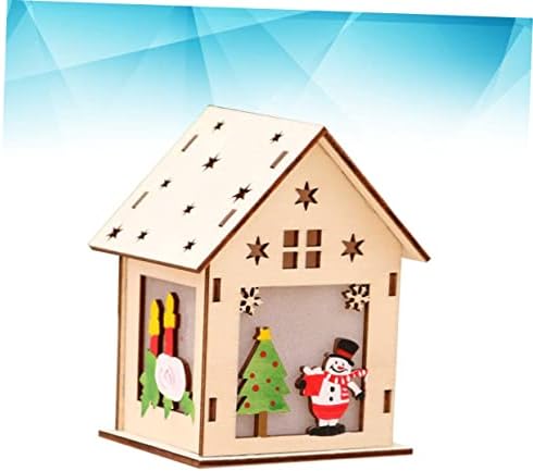Artibetter חג המולד עץ ג'ינג'ר בית עץ עץ זנגביל בית חג המולד עץ תליון עץ בית עץ בית תלייה קישוטי