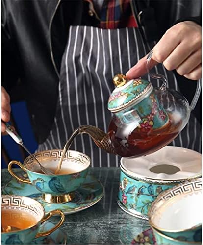 Xwozydr בסגנון פסטורלי סט תה פרחים כוס יצירתי כוס תה מחומם כוס פירות פירות סט פירות סט פרחים עדין קומקום פרחים