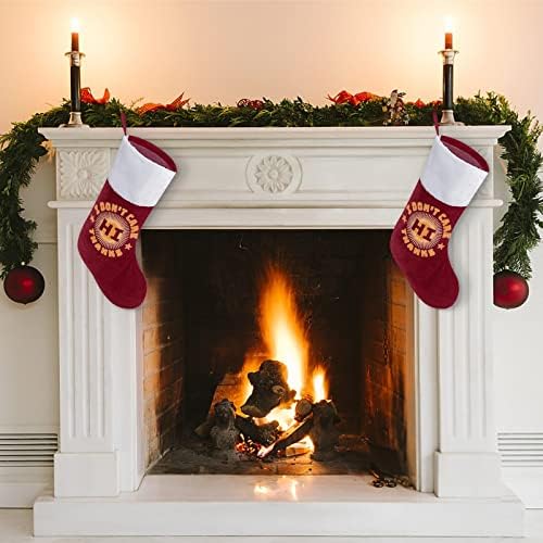 היי לא אכפת לי תודה גרבי חג לחג המולד אדום קישוטי הבית של עץ חג המולד גרביים תלויים