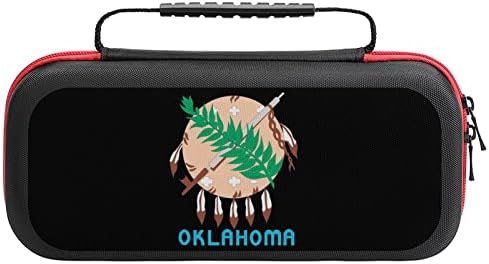 דגל מדינת אוקלהומה מארז נשיאה לשקית הדפסה תואמת לתיבת אחסון מתג נינטנדו