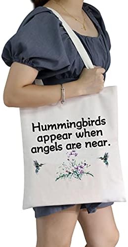 G2TUP Hummingbird Lover Lover תיק קוסמטי מתנה לזכר מארגן מארגן כיס ציפורי יונקים מופיעים כאשר המלאכים קרובים