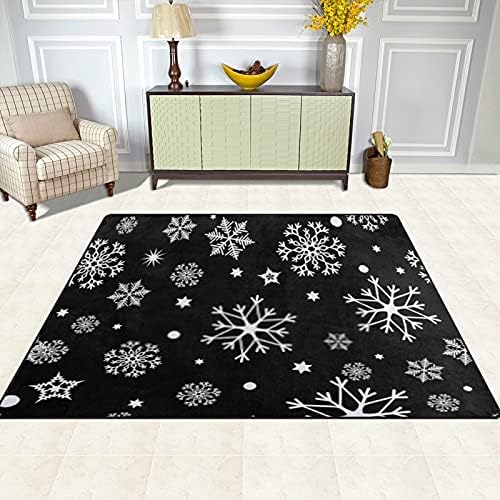 Baxiej שחור לבן פתיתי שלג גדול שטיחים שטיחים רכים שטיחים משתלת שטיח פליימאט לילדים משחק חדר שינה חדר חדר