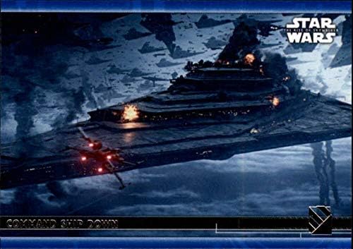2020 Topps מלחמת הכוכבים עלייה של Skywalker Series 2 Blue 94 ספינת פיקוד למטה כרטיס מסחר
