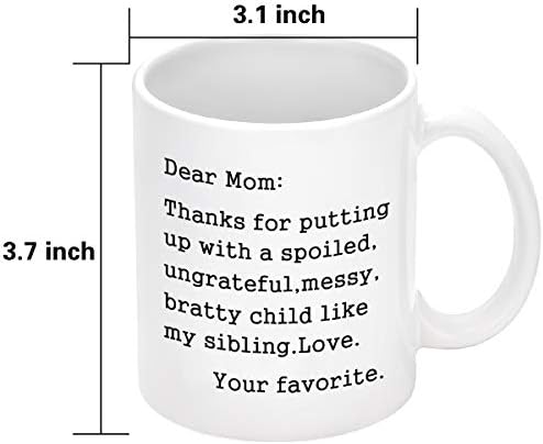 אמא ספל קפה אמא יקרה: תודה שהשלמת עם ילד פרחח. אהבה, האהוב עליך אמא ספל אמהות יום יום הולדת רעיון לאמא אמא מבת
