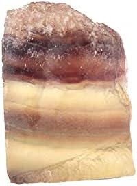 Gemhub טבעי לא מטופל 136.15 CT מוסמך דו-צבעוני פלואוריט קריסטל אבן ריפוי דגימה מחוספסת, אספנות או