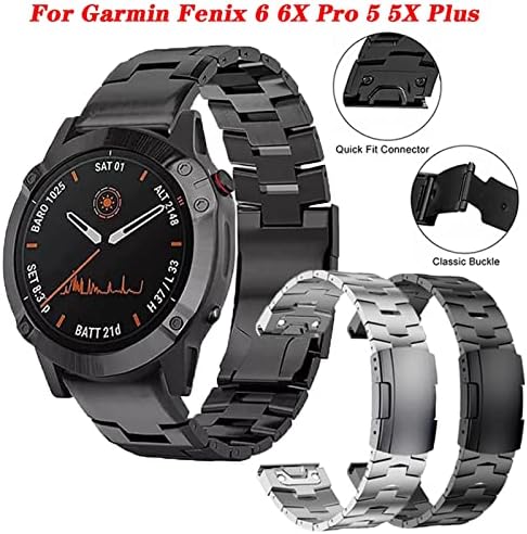 סגסוגת טיטניום של Fehauk מהיר שחרור מהיר שעון עבור Garmin Fenix ​​6 5 Plus 3 3HR 935 945 S60 Wirstband