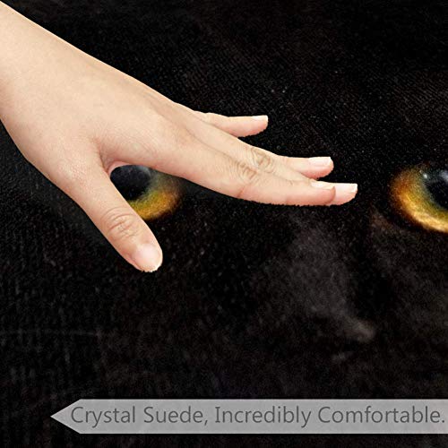 עיניים צהובות של חתול שחור, שולחנות ללא החלקה 23.6 שטיחים שטיחים שטיחים שטיחים לילדים לחדר שינה