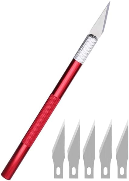 החלקה מתכת אזמל סכין ערכת חותך חריטת קרפט סכיני עם 5 יחידות להבים נייד טלפון מעגלים יד תיקון כלים -