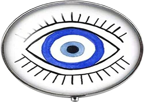 חדש יופי כחול עין תכשיטי מזל עין זכוכית אמנות תמונה תיבת-קסם גלולת תיבת-זכוכית סוכריות תיבה