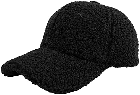 כובע בייסבול בייסבול צמר פו -נשים כובע ג'ינס מתכוונן כובע כובע טניס ספורט כובע אופנה כובע אופנה