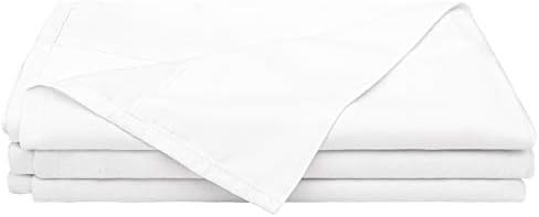 מיטת מיטה מיקרופייבר מיקרופייבר סדין שטוח בלבד, יוקרה 1800 ספירת חוטים קמטים ומצעים עמידים במצעים עליונים, לבן