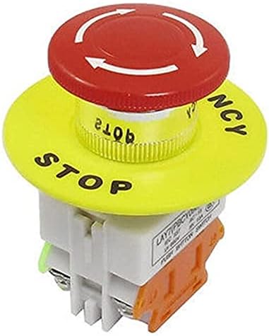 DFAMIN כובע פטריות אדום 1 לא 1NC DPST עצירה חירום כפתור כפתור כפתור AC 660V 10A
