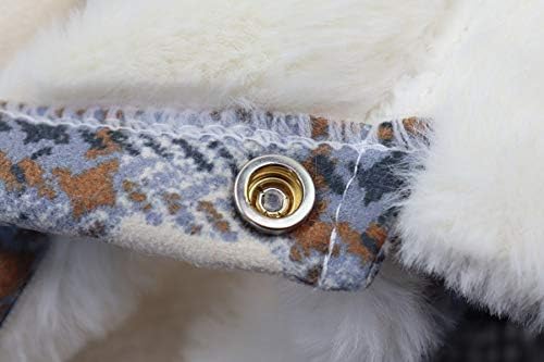 מעיל חיות מחמד של פו פו של Leowow Fauos לבגדי חורף כלבים ז'קט חם אפוד כלב בסגנון בריטי, כלב שלג-שלג-כחול, xx-large
