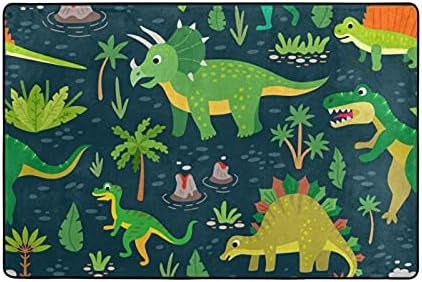 שטיחים באזור רך גדול דינוזאורים עלים טרופיים משתלת שטיח פליימאט לילדים משחק חדר שינה חדר חדר שינה