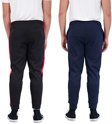 Unipro Mens 2-חבילות צמר מכנסי טרנינג מכנסי טרנינג פעילים מכנסי מסלול אתלטים פעילים עם אימון