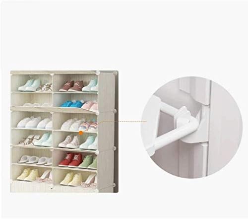 מתלה נעליים של Llryn, מארגן אחסון מפלסטיק DIY, ארון ארונות מודולרי עם דלתות