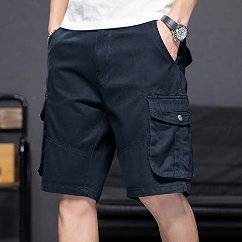 מכנסי מטען רחבים לרגל לגברים רוכסנים מכנסי טיולים חיצוניים קלים מכנסיים קצרים רגועים כושר מכנסי ספורט קיץ מזדמנים