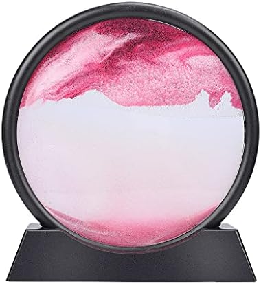 WODMB קישוט פיסול פסל הובלת חול אמנות עגול זכוכית עגולה 3D נוף חול ים עמוק בתנועה תצוגה זורמת מסגרת חול לילדים