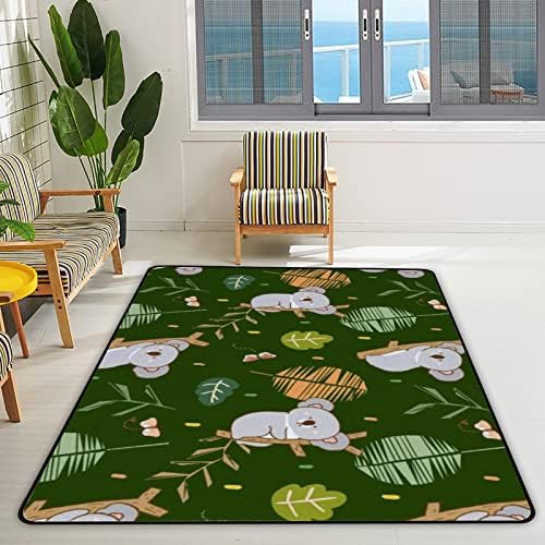 זוחל שטיח מקורה משחק מחצלת מחצלת קואלה קואלה דוב ועלה לסלון חדר שינה משתלת חינוכית חינוכית שטיח שטיח 80x58