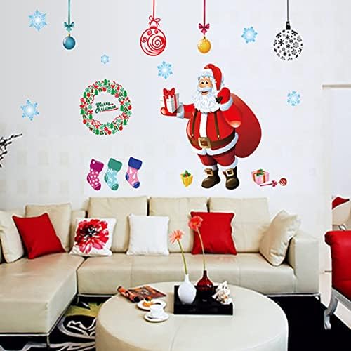 מדבקות קיר נשלפות מדבקות חג מולד חלון חג המולד רקע שקוף מדבקות קיר מקשטות קיר גדול