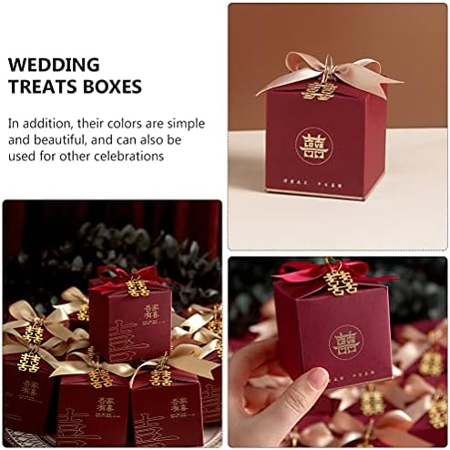 PartyKindom ממתקים סיניים 20 יחידות חתונות סיניות קופסאות מתנה קופסאות דקורטיביות קופסאות קופסאות יפות