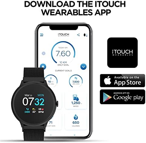 Itouch Sport SE Smartwatch Trackness Tracker טמפרטורת גוף קצב לב שלב צג שינה צג IP68 אטום למים לנשים וגברים