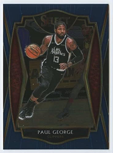 2020-21 Panini Select Blue 156 Paul George Premier ברמה לוס אנג'לס קליפרס NBA כרטיס מסחר בכדורסל