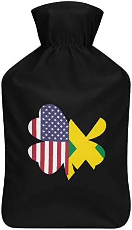 דגל ג'מייקה אמריקאי שמרוק זריקת מים קטיפה שקית מים חמים שקית מים חמים ניידים בקבוק כף יד חמה רגל חמה