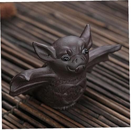 1 pc חכם עטלף פסלון תה חיית מחמד קישוט Zisha Fengshui ליל כל הקדושים
