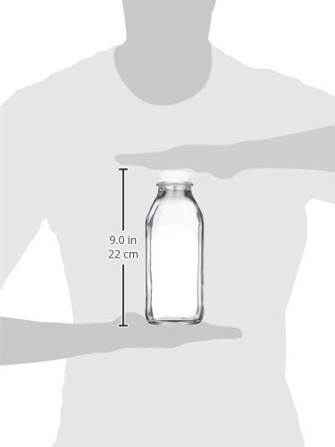 בקבוק חלב זכוכית ליבי עם מכסה-33.5 עוז