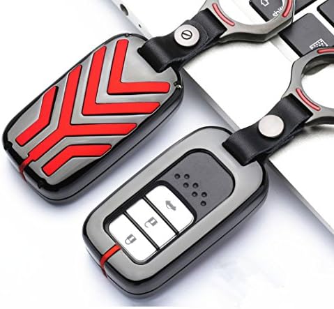 כסף פס אבץ סגסוגת רכב חכם מרחוק 3 4 5 כפתורים מפתח כיסוי שרשרת פוב עבור הונדה אקורד סיוויק