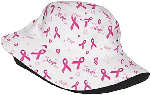 מודעות לסרטן השד וכובעי דלי פרחים, כובע דלי חוף אופנה לגברים נשים, כובעי שמש בקיץ חיצוניים