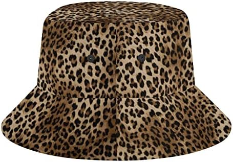 כובע דלי הדפס עור בעלי חיים לנשים גברים אופנה כובע שמש כובע טיולים חוף דיג חוף
