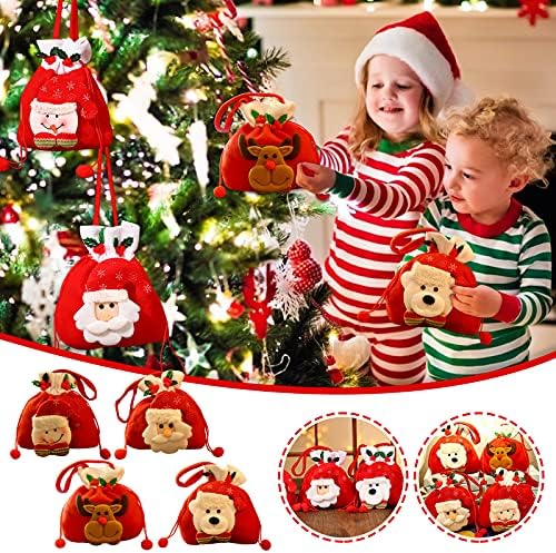 28Y42S קישוט לחג המולד שקיות ממתקים מתאימות מאוד כמו מתנות למסיבות וקישוטים לעץ חג המולד