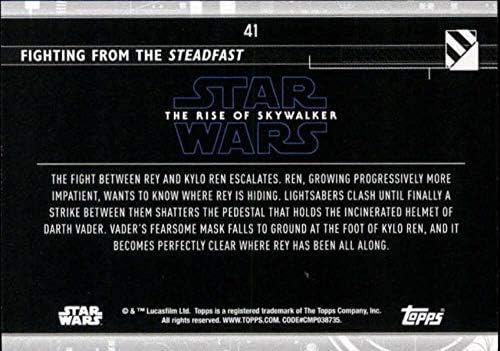 2020 Topps מלחמת הכוכבים העלייה של Skywalker Series 2 Blue 41 הלחימה מכרטיס המסחר של ריי, קיילו רן