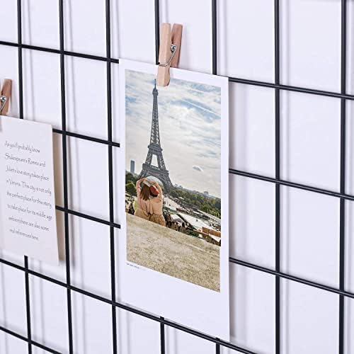 פאנל רשת קיר חוט Kakivan לתצוגת צילום, מסגרות תמונת ברזל DIY קולאז 'לתיקון קיר, מארגן רב תמונות מתקפל עם