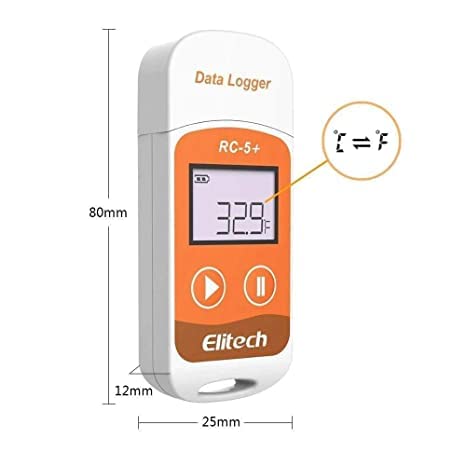 Elitech RC5+ Multi משתמש ב- USB טמפרטורה datalogger למקרים מגניבים